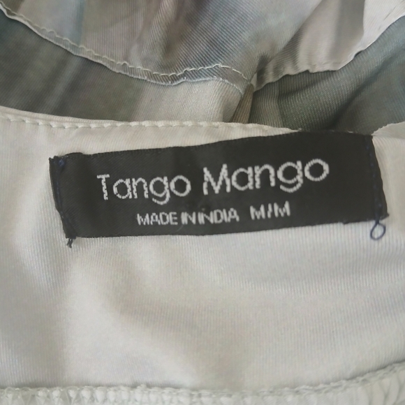 TANGO MANGO Smooth Stretch Ruffle Tiered Lace Print Tank Dress Sz M. FL - Picture 4 of 6